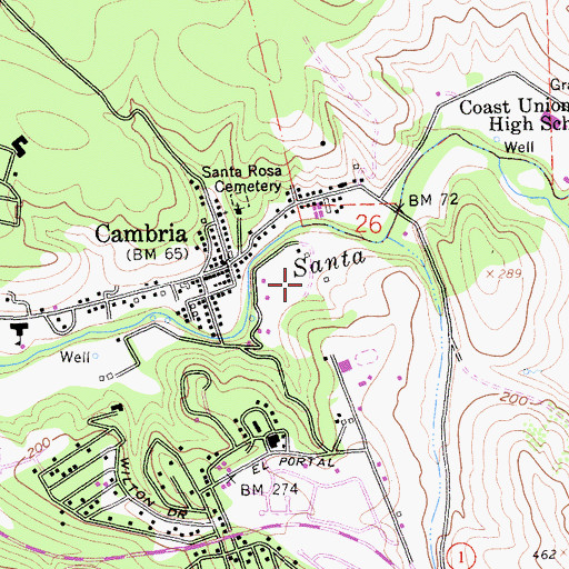 Topographic Map of Tin City, CA