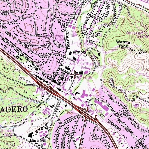 Topographic Map of Christ Chapel, CA