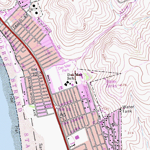 Topographic Map of The Church of Jesus Christ of Latter Day Saints, CA