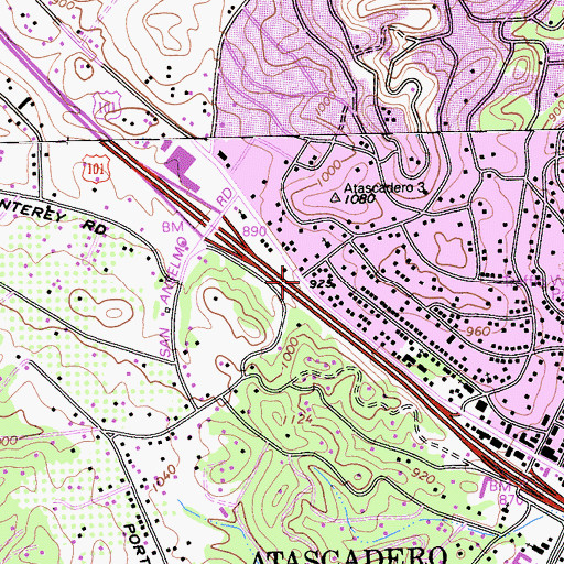 Topographic Map of Church of Christ, CA