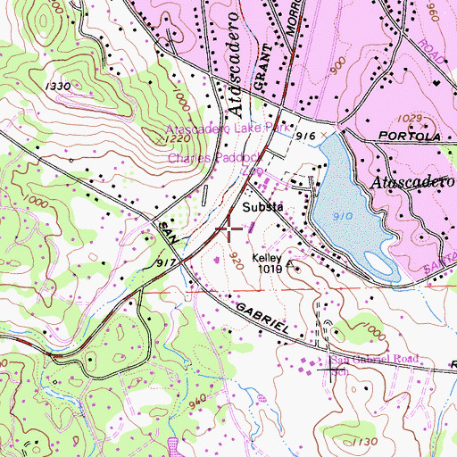 Topographic Map of Evangelical Free Church of Atascadero, CA