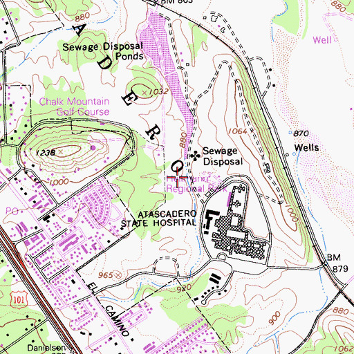 Topographic Map of Heilman Regional Park, CA