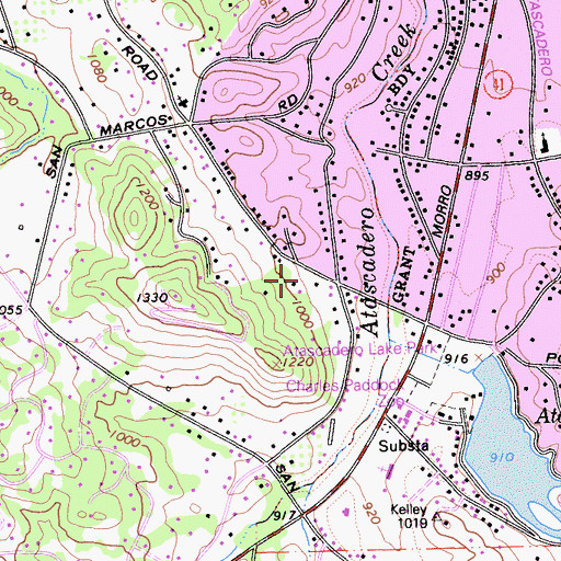Topographic Map of Hope Lutheran Church, CA