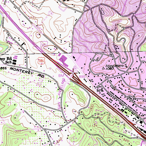 Topographic Map of Lutheran Church of the Redeemer, CA