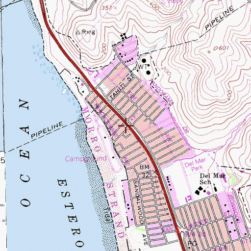 Topographic Map of Morro Bay Christian Center, CA