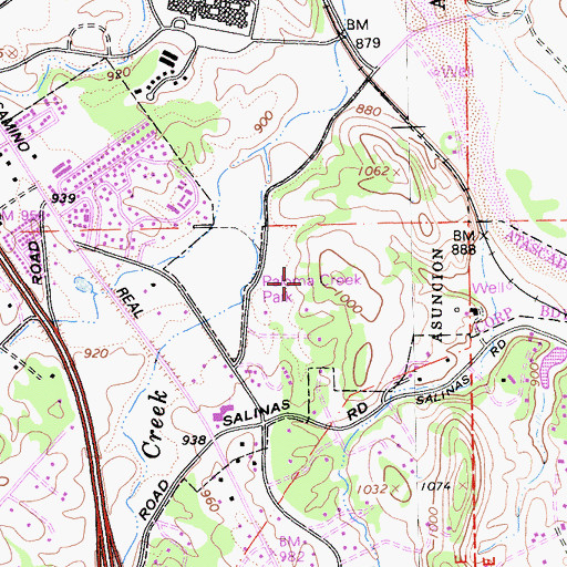 Topographic Map of Paloma Creek Park, CA