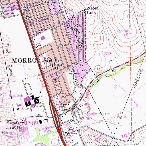 Topographic Map of Seventh Day Adventist Church, CA