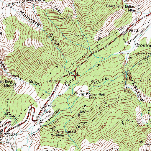 Topographic Map of McIntyre Gulch, CO