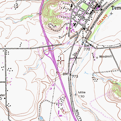 Topographic Map of Central Coast Church of Religious Science, CA