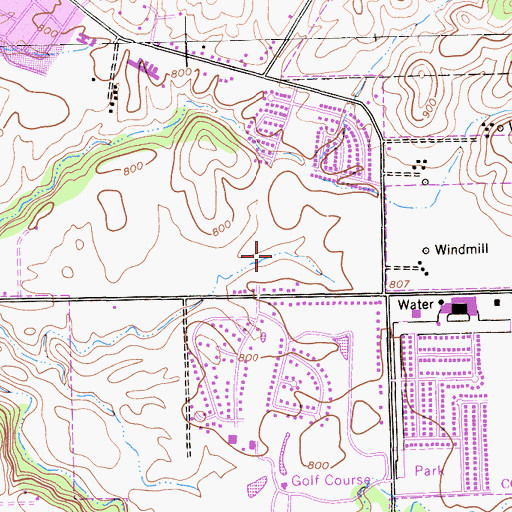 Topographic Map of Melody Park, CA