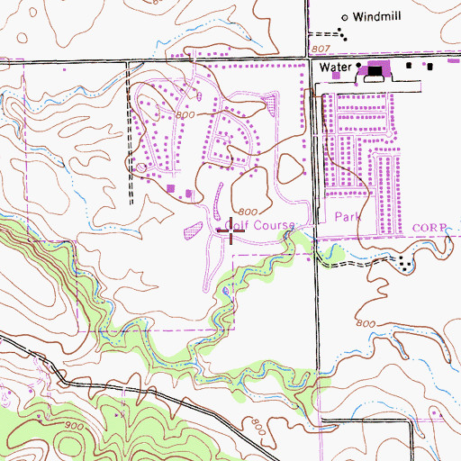 Topographic Map of Paso Robles Golf and Country Club, CA