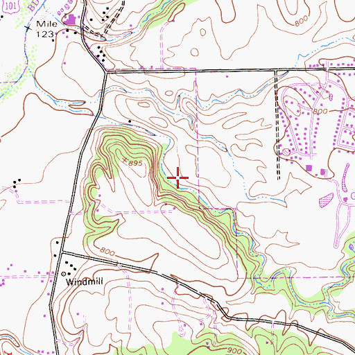 Topographic Map of Pat Butler Elementary School, CA