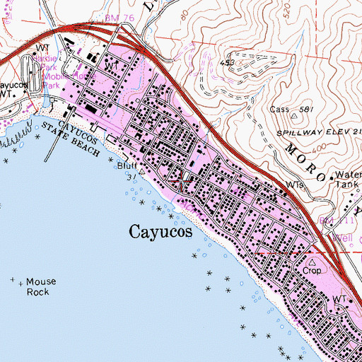 Topographic Map of Saint Josephs Roman Catholic Church, CA