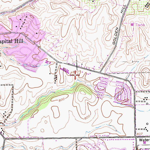 Topographic Map of Trinity Lutheran School, CA