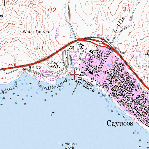 Topographic Map of Veterans Memorial Building, CA