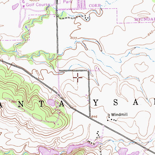 Topographic Map of Virginia Peterson Elementary School, CA