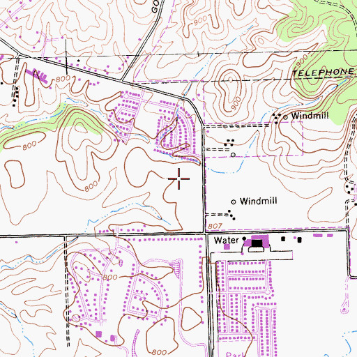 Topographic Map of Winifred Pifer Elementary School, CA