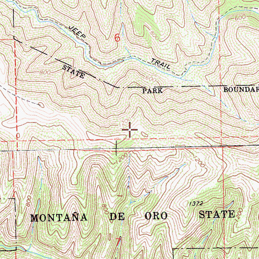 Topographic Map of Alan Peak Trail, CA