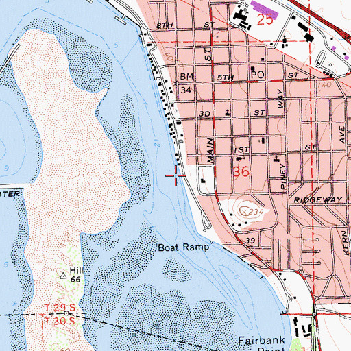 Topographic Map of Anchor Street Park, CA
