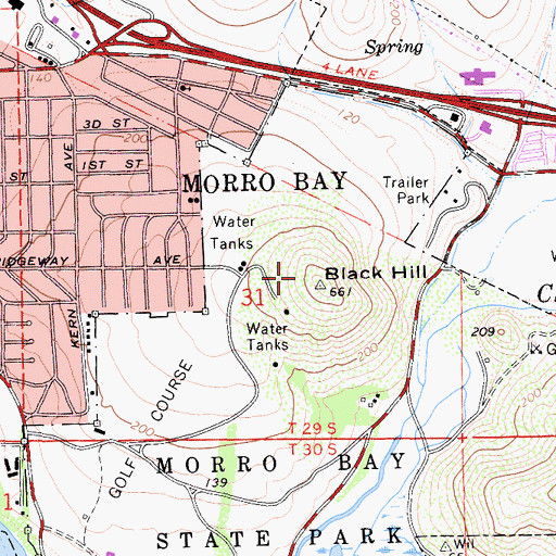 Topographic Map of Black Hill Trail, CA