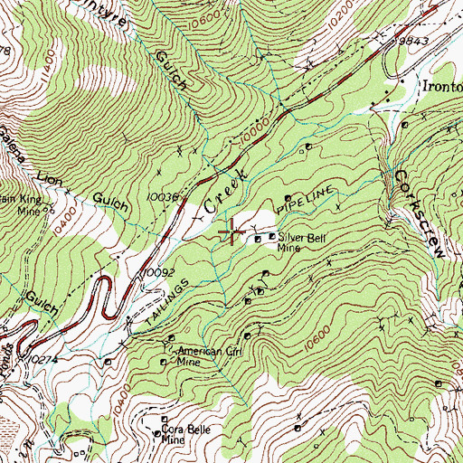 Topographic Map of Silver Bell Mine, CO