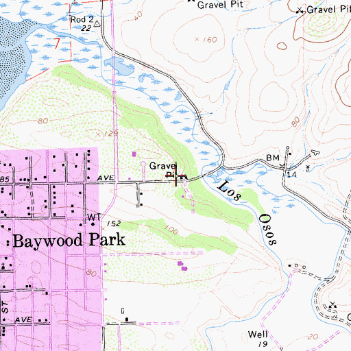 Topographic Map of El Morro Church of the Nazarene, CA