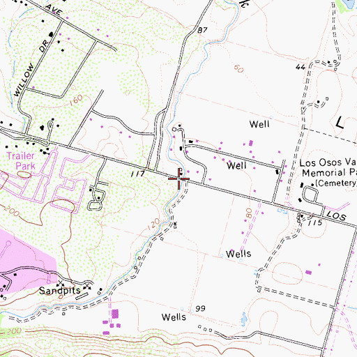 Topographic Map of First Baptist Church of Los Osos, CA