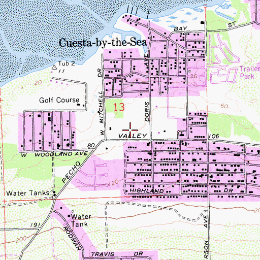 Topographic Map of Monarch Grove Elementary School, CA