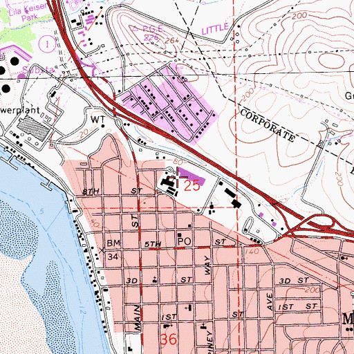 Topographic Map of Morro Bay Community Center, CA
