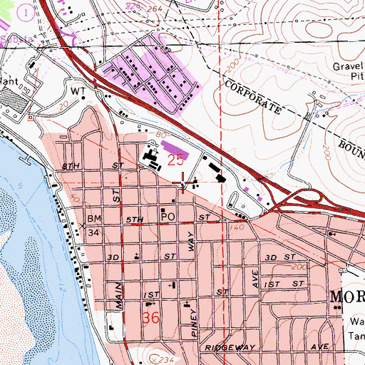 Topographic Map of Saint Timothys Roman Catholic Church, CA