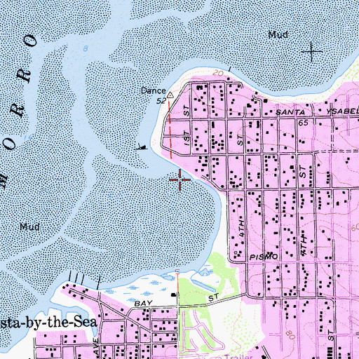 Topographic Map of Baywood Park Pier, CA
