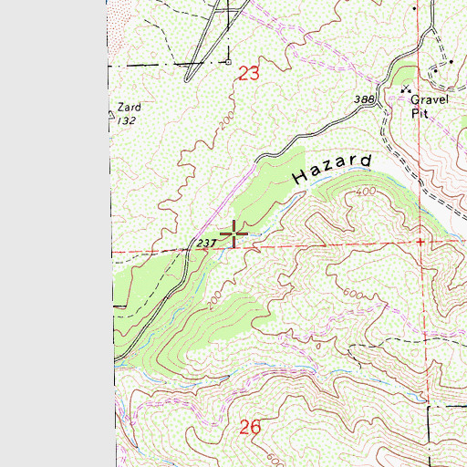 Topographic Map of Cable Trail, CA