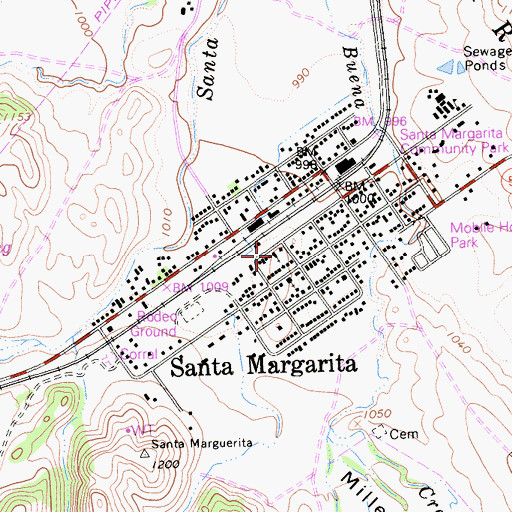 Topographic Map of Holy Angels Catholic Church, CA