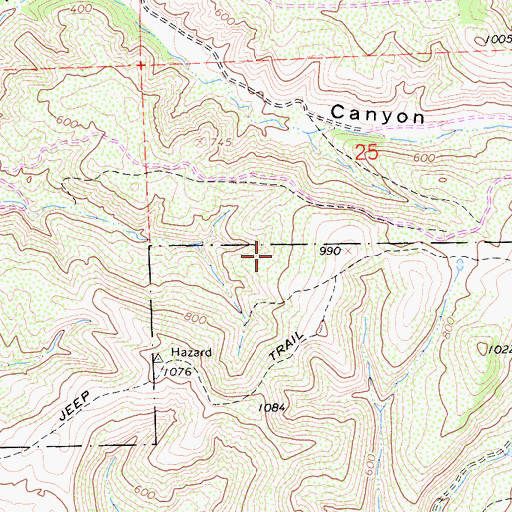 Topographic Map of Manzanita Trail, CA