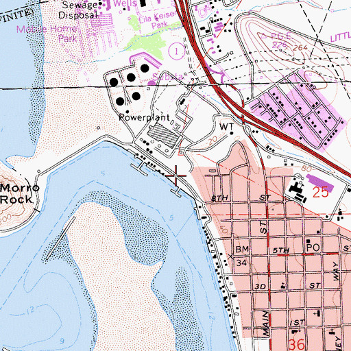 Topographic Map of Veterans Memorial Building, CA