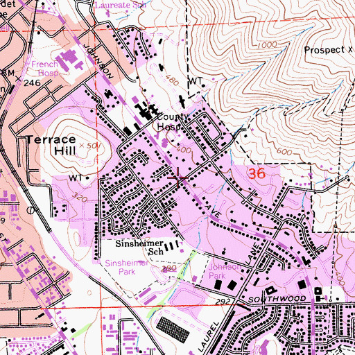 Topographic Map of The Church of Jesus Christ of Latter Day Saints, CA