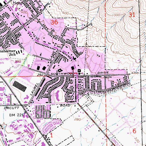 Topographic Map of Unity Christ Church, CA