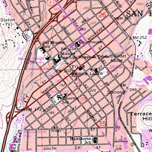 Topographic Map of Calvary Chapel, CA