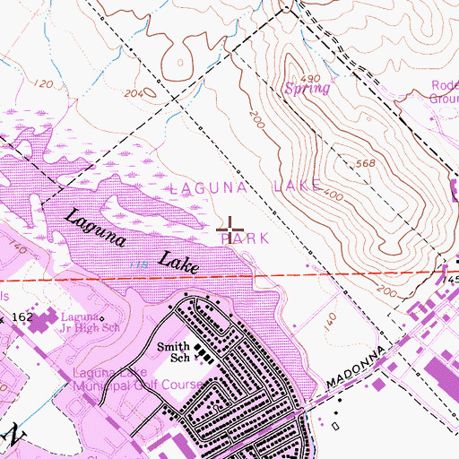 Topographic Map of Laguna Lake Park, CA