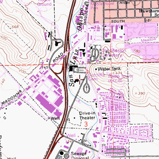 Topographic Map of Sutcliffe Cemetery, CA