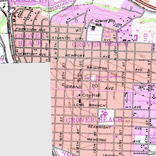 Topographic Map of Mount Zion Baptist Church, CA