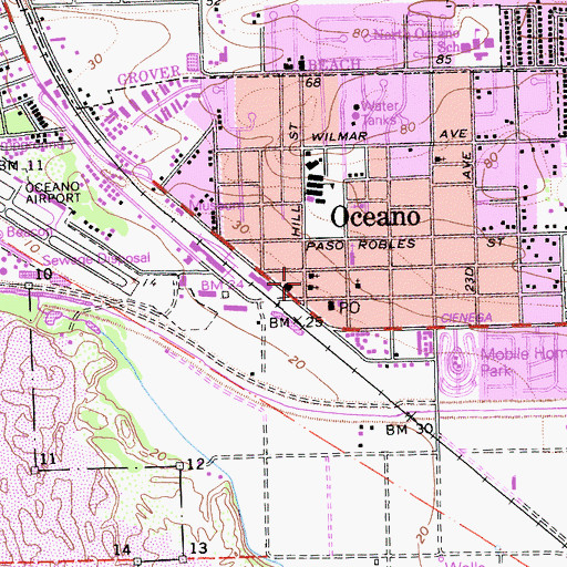 Topographic Map of Saint Francis of Assisi Catholic Church, CA