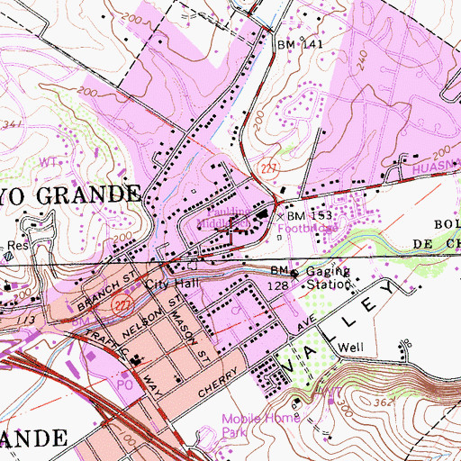 Topographic Map of Paulding Middle School, CA