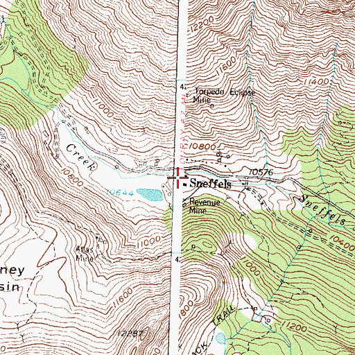 Topographic Map of Sneffels (historical), CO