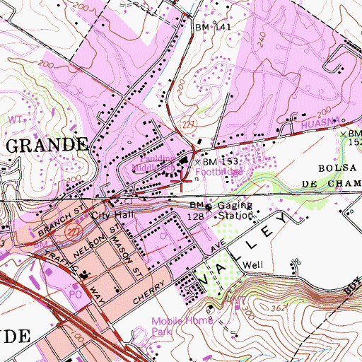 Topographic Map of Santa Manuela Schoolhouse, CA