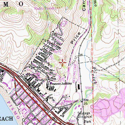 Topographic Map of Old Days Museum, CA