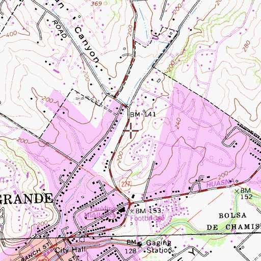 Topographic Map of Terra de Oro Park, CA