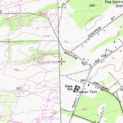 Topographic Map of Nipomo Regional Park, CA
