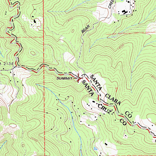Topographic Map of Browns School (historical), CA