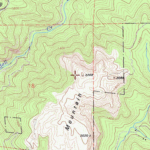 Topographic Map of Buzzards Roost, CA